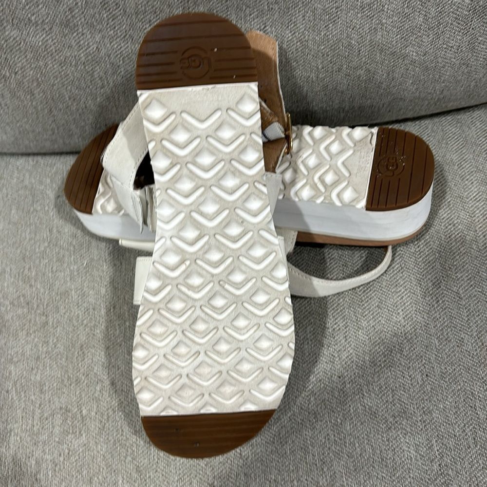 Ugg Women's Braelynn White Leather Sandals Strappy Comfort sz 7 - Picture 5 of 5